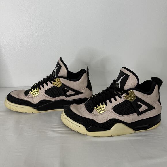 Nike Air Jordan 4 Retro Shoes Womens 10 Pink Slit Splatter AQ9129-601 Sneakers - Picture 3 of 9